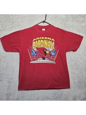 Vintage Arizona Cardinals T Shirt XL 1994 Competitor Red Maroon *Dot